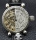 Photo13: ELIDA Vintage Skeleton Watch With 2Skull Pins Band