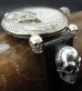 Photo9: ELIDA Vintage Skeleton Watch With 2Skull Pins Band