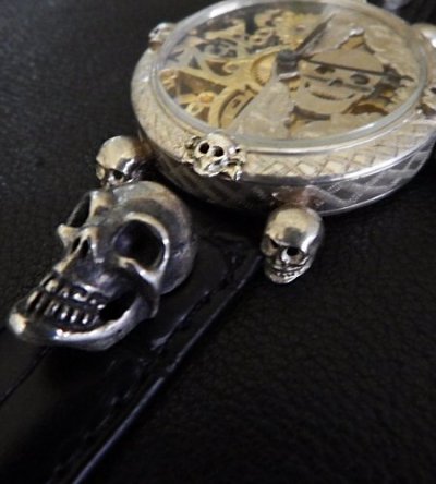 Photo2: OMEGA Vintage Skeleton Watch With 2Skulls Watch Band