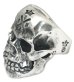 Photo3: Xconz Collaboration Double Face Medium Lage Skull Ring