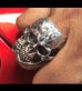 Photo9: Xconz Collaboration Double Face Medium Lage Skull Ring