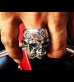 Photo8: Xconz Collaboration Double Face Medium Lage Skull Ring