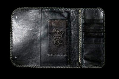 Photo4: Stingray Cross Inlay Buffalo Long Wallet