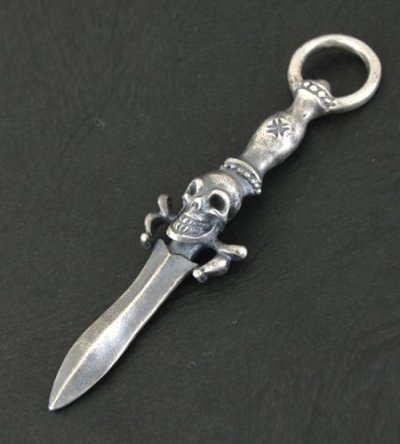 Photo5: Half Dagger With Skull Pendant