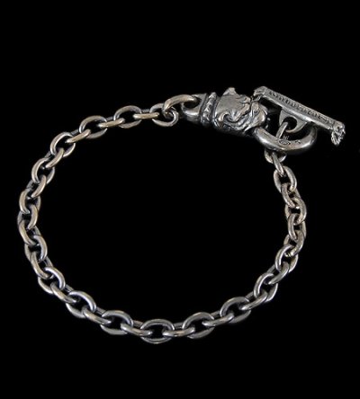 Photo1: Quarter Old Bulldog Quarter Chain Bracelet