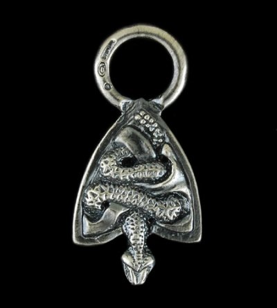 Photo1: Medium Snake Belt Tip Pendant