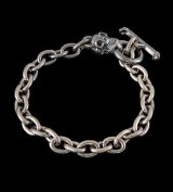 Quarter Skull Half Chain Bracelet