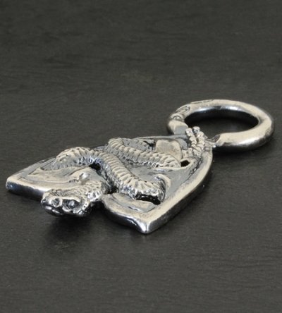 Photo4: Large Snake Belt Tip Pendant