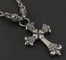 Photo2: Quarter 4 Heart Crown Cross With Half 2 Skulls Chain Necklace (2)