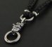 Photo3: Quarter Bulldog & braid leather necklace (3)