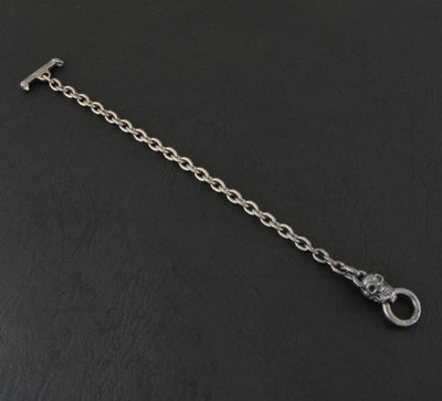 Photo3: Quarter Skull Quarter Chain Bracelet