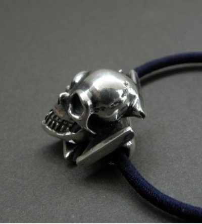 Photo3: Skull On Iron Cross Hair Band