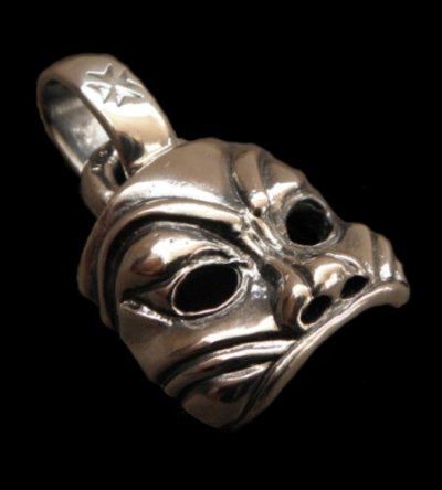 Photo1: Mask Pendant (Maltese Cross Stamp)