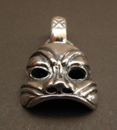 Photo2: Mask Pendant (Maltese Cross Stamp)