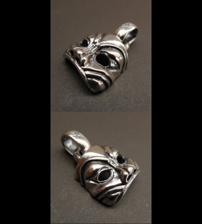 Photo3: Mask Pendant (Maltese Cross Stamp)