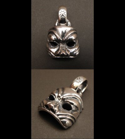 Photo4: Mask Pendant (Maltese Cross Stamp)