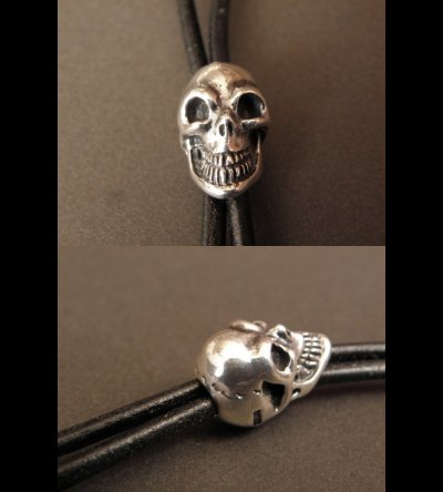 Photo3: Single Skull Tiny Loop Tie