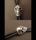 Photo3: Single Skull Tiny Loop Tie (3)