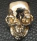 Photo7: 10k Gold Large Skull Ring with Jaw