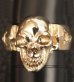 Photo7: Gold Single Skull Ring