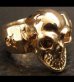 Photo5: Gold Single Skull Ring