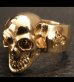 Photo4: Gold Single Skull Ring