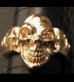 Photo13: Gold Single Skull Ring