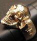 Photo11: Gold Single Skull Ring