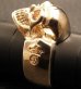 Photo9: Gold Single Skull Ring