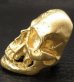 Photo6: Gold Large Skull H,W,O Ring [Pure Gold Color Finish]