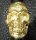 Photo3: Gold Large Skull H,W,O Ring [Pure Gold Color Finish]