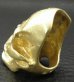 Photo18: Gold Large Skull H,W,O Ring [Pure Gold Color Finish]