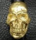 Photo15: Gold Large Skull H,W,O Ring [Pure Gold Color Finish]