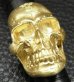 Photo11: Gold Large Skull H,W,O Ring [Pure Gold Color Finish]