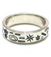 Photo10: Multi Stamp Flat Bar Ring