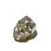 Photo5: Pure Gold Wrap Medium Large Skull Ring With Jaw Platinum Finish