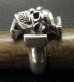 Photo10: Quarter Skull On Square Hammer Cross Ring