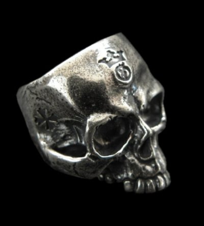 Photo1: Medium Large Skull Ring Without Jaw