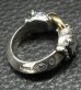 Photo9: 18k Gold Ring With Quarter Old Bulldog Triangle Wire Bangle Ring