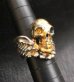 Photo15: 18k Gold Blood Face Skull Wing Ring