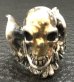 Photo14: 18k Gold Blood Face Skull Wing Ring