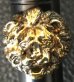 Photo7: 18k Gold Blood Face Old Lion Ring