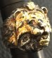 Photo5: 18k Gold Blood Face Old Lion Ring