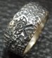 Photo5: Multi Engraved Large Chiseled H.W.O Ring