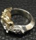 Photo10: 18k Gold & Silver Horse Triangle Wire Bangle Ring Platinum Finish