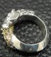 Photo6: 18k Gold & Silver Horse Triangle Wire Bangle Ring Platinum Finish