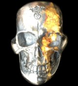 18K Gold Blood On Large Skull Ring Big Boy Ver.