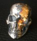 Photo3: 18K Gold Blood On Large Skull Ring Big Boy Ver.