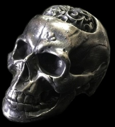 Photo1: Large Brains Skull Full Head Ring