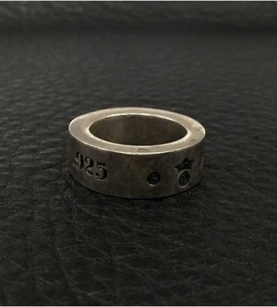 Photo2: Narrow G&Crown Gothic Cigar Band Ring